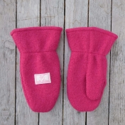 Mittens with Elasticated Cuffs in Organic Boiled Merino Wool