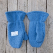 Mittens with Elasticated Cuffs in Organic Boiled Merino Wool