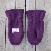 Mittens with Elasticated Cuffs in Organic Boiled Merino Wool