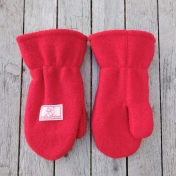 Mittens with Elasticated Cuffs in Organic Boiled Merino Wool