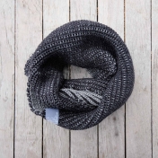 Knitted Loop Scarf in Organic Merino Wool