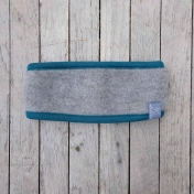 Headband in Merino Wool Fleece with Wool & Silk Trim