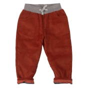 Fully Lined Organic Cotton Corduroy Trousers For Babies