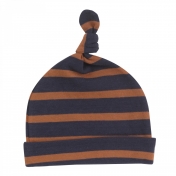 Striped Organic Cotton Knotted Baby Hat