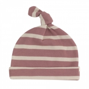 Striped Organic Cotton Knotted Baby Hat