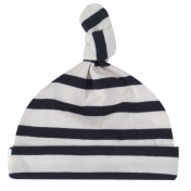 Striped Organic Cotton Knotted Baby Hat