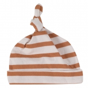 Striped Organic Cotton Knotted Baby Hat