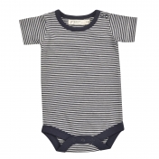 Organic Cotton Striped Short-Sleeved Baby-Body