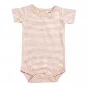 Organic Cotton Striped Short-Sleeved Baby-Body