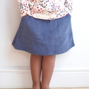 Simple Cord Skirt in Organic Cotton Corduroy