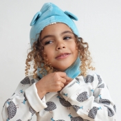 Organic Cotton Velour Animal Hat with Fleece Lining