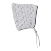 Scallop Knit Baby Bonnet in Organic Cotton and Silk Scallop Knit Baby Bonnet in Organic Cotton and Silk