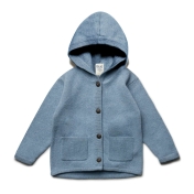 Hooded Jacket in Knitted Organic Cotton Hooded Jacket in Knitted Organic Cotton