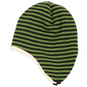 Knitted Wool Hat with Cotton Fleece Lining