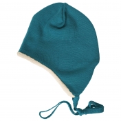 Knitted Wool Hat with Cotton Fleece Lining