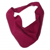 Wool and Silk Terry Triangular Scarf or Dribble Bib