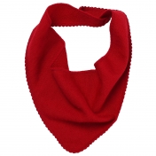 Wool and Silk Terry Triangular Scarf or Dribble Bib