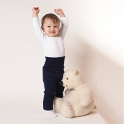 Comfy Waistband Twist Baby Trousers in Merino Wool