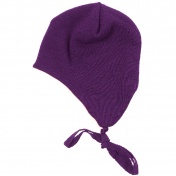 Knitted Wool Hat with Cotton Fleece Lining