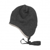 Knitted Wool Hat with Cotton Fleece Lining