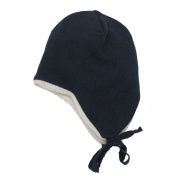 Knitted Wool Hat with Cotton Fleece Lining