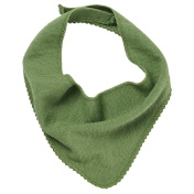 Wool and Silk Terry Triangular Scarf or Dribble Bib