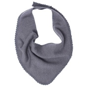 Wool and Silk Terry Triangular Scarf or Dribble Bib