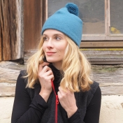 Merino Wool Fleece Bobble Hat