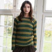 Women’s Baby Alpaca Ribbed Stripe Sweater Women’s Baby Alpaca Ribbed Stripe Sweater