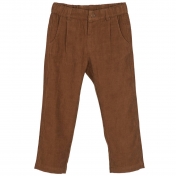 Button Pants in Walnut Organic Cotton Corduroy