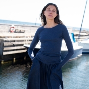 Women's Rib Long-Sleeved Plain Tee in Soft Organic Cotton Women's Rib Long-Sleeved Plain Tee in Soft Organic Cotton
