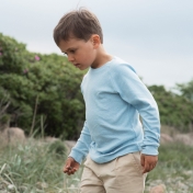 Children's Long-Sleeved Loose Tee in Soft Organic Cotton