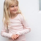 Children's Stripy Long-Sleeved Tee in Organic Cotton