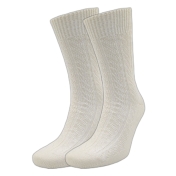 Women\'s Cable Knit Socks In Organic Wool & Alpaca