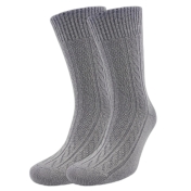 Women\'s Cable Knit Socks In Organic Wool & Alpaca