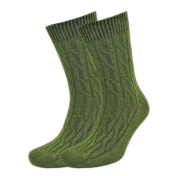 Women\'s Cable Knit Socks in Organic Wool & Cotton