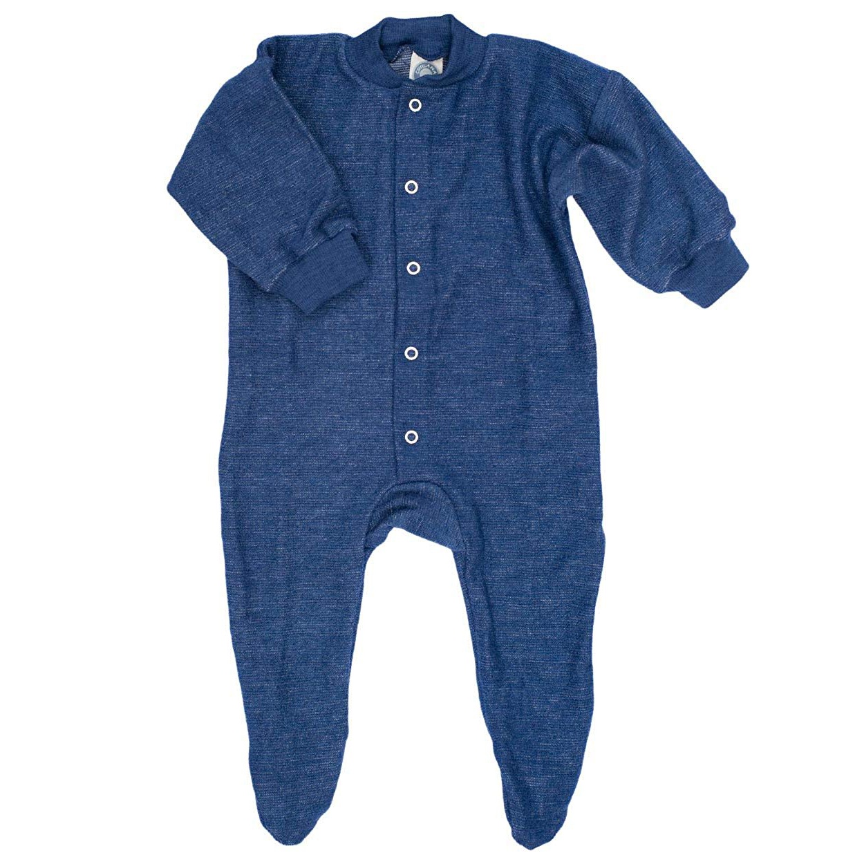 All-In-One Pyjamas With Feet in Organic Merino Wool Terry [45095] - £30 ...