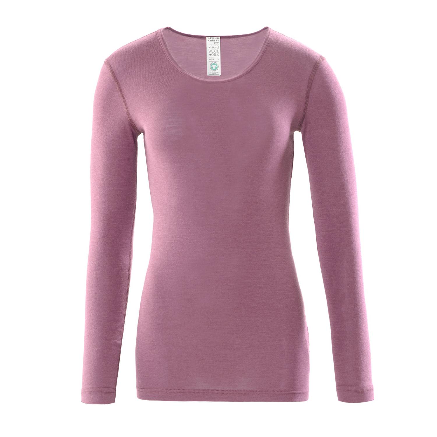 Extra-Soft Women's Long-Sleeved V-Neck Vest Top in Wool and Silk ...