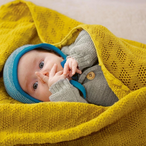 Merino Wool Baby Shawl, Newborn Shawl