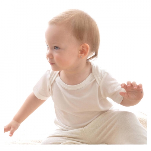 Short Sleeved Baby Vest Top In Organic Filament Silk 28 00 Cambridge Baby Organic Natural Clothing