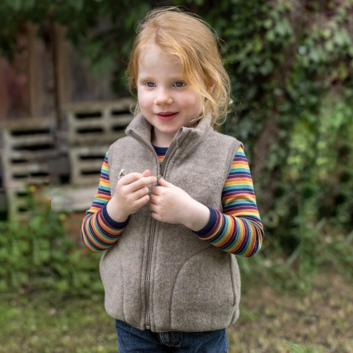 Children's Merino Wool Fleece Waistcoat