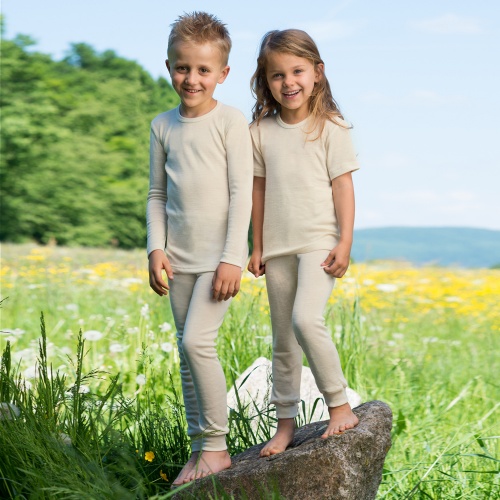 Fine Merino Wool Long Johns  Children's leggings in 100% soft