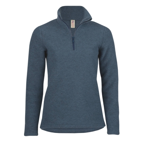 Women's Zip Collar Pullover in Merino Wool Fleece