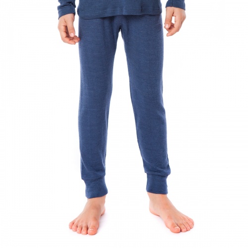 Extra-Soft Stripy Long-Johns in Wool/Silk  Versatile Super Soft Wool and Silk  Long-Johns for Kids