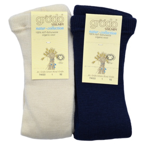 Ribbed Tights in Pure Organic Wool  Toddler and Children's fine-rib