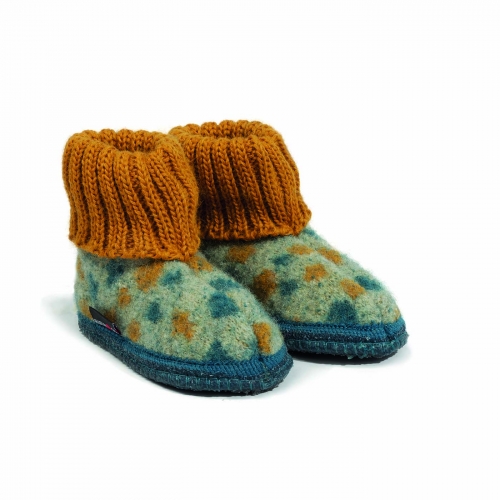 haflinger childrens boiled wool slippers