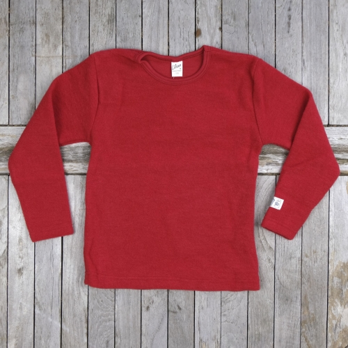 Long-Sleeved Shirt in Organic Brushed Merino Wool Terry