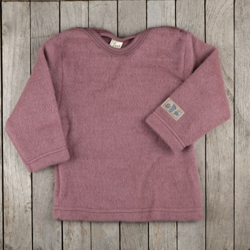 Long-Sleeved Shirt in Organic Brushed Merino Wool Terry