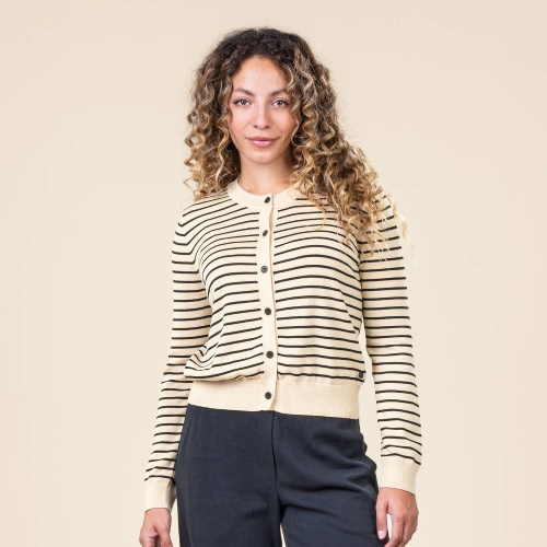 Women's Scara Cardigan in Fine Knit Organic Cotton