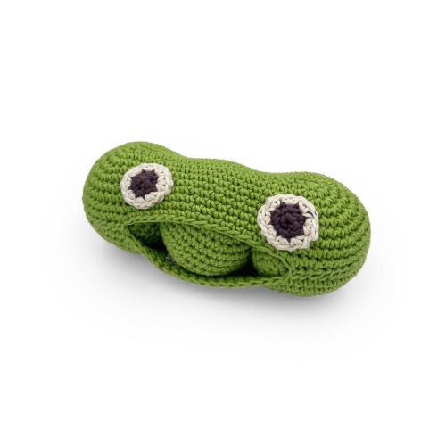 Pea Family Hand Crocheted Rattle Set